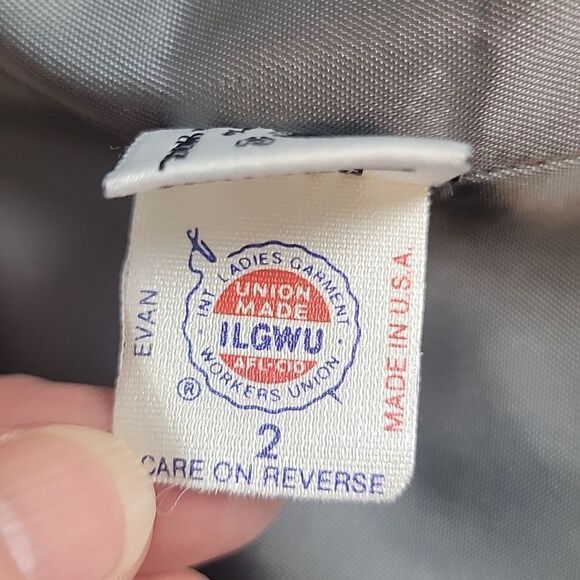 Vintage 80's Evan Picone womens plaid checkered Made in USA suit Size 2 - Picture 15 of 16